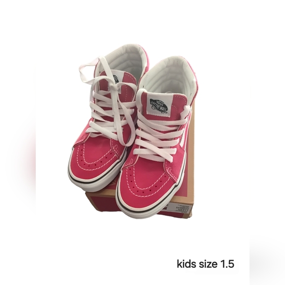 Kids Sk8-Hi Red Vans - Picture 2 of 6